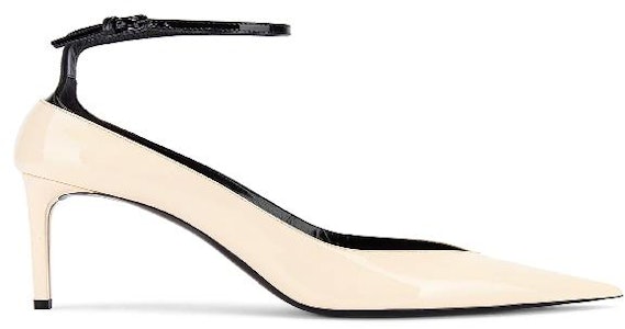 圣罗兰Zoe 85漆皮高跟鞋‘浅棕色踝带’ ZOEANKLESTRAPWH Buy 圣罗兰Zoe 85漆皮高跟鞋‘浅棕色踝带’ ZOEANKLESTRAPWH