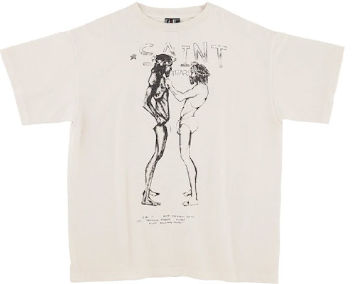 SAINT Mxxxxxx × DENIMTEARS 白色Logo印花圓領短袖T恤 男女款。 SM-S21-0000-045 Buy SAINT Mxxxxxx × DENIMTEARS 白色Logo印花圓領短袖T恤 男女款。 SM-S21-0000-045