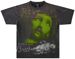 SAINT Mxxxxxx Black Graphic Print Oversized Crewneck T-Shirt SM-S23-0000-085 SAINT Mxxxxxx Black Graphic Print Oversized Crewneck T-Shirt SM-S23-0000-085