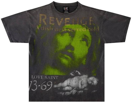 SAINT Mxxxxxx 黑色圖案印花寬鬆版型圓領T恤 SM-S23-0000-085 Buy SAINT Mxxxxxx 黑色圖案印花寬鬆版型圓領T恤 SM-S23-0000-085