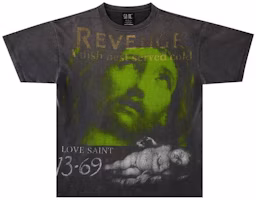 Order SAINT Mxxxxxx 黑色圖案印花寬鬆版型圓領T恤 SM-S23-0000-085