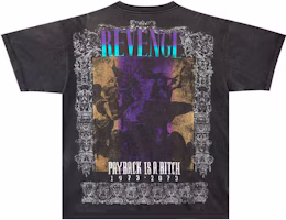 Lookbook SAINT Mxxxxxx 黑色圖案印花寬鬆版型圓領T恤 SM-S23-0000-085