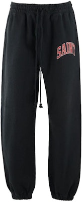SAINT Mxxxxxx 黑色針織標誌運動休閒長褲。 SM-A23-0000-036 Buy SAINT Mxxxxxx 黑色針織標誌運動休閒長褲。 SM-A23-0000-036