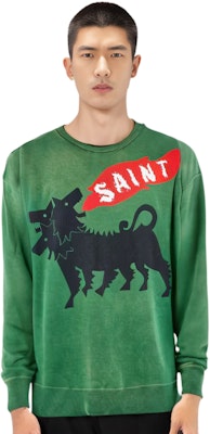 SAINT Mxxxxxx Crewneck Pullover Lengan Panjang T-Shirt Corak Haiwan SM-A23-0000-021 Shop SAINT Mxxxxxx Crewneck Pullover Lengan Panjang T-Shirt Corak Haiwan SM-A23-0000-021