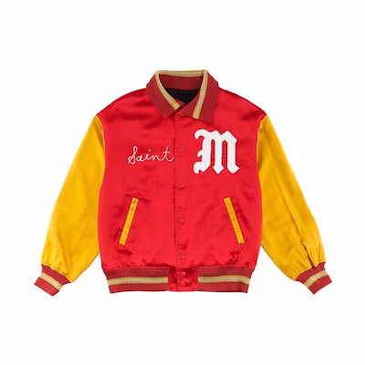 SAINT Mxxxxxx Multi-Color Polo Collar Letter Print Button Jacket. SM-S23-0000-068