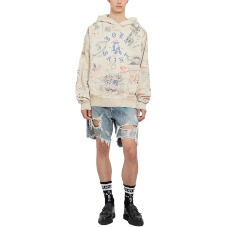 Purchase セントマイケル ホワイトプルオーバーパーカー ドローストリング付き長袖仕様 SMY680000C11