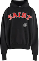 SAINT Mxxxxxx Black Alphabet Print Pullover Hoodie SM-YS8-0000-037 SAINT Mxxxxxx Black Alphabet Print Pullover Hoodie SM-YS8-0000-037