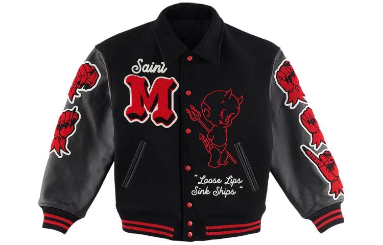 SAINT Mxxxxxx Black Long-Sleeve Button-Up Jacket SMA220000034BLACK