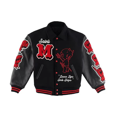 SAINT Mxxxxxx Black Long-Sleeve Button-Up Jacket SMA220000034BLACK