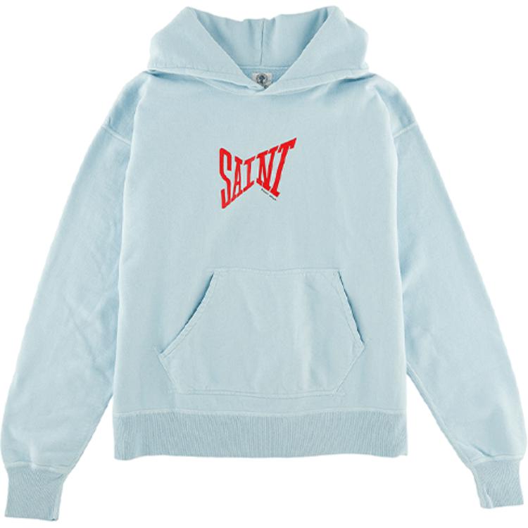 SAINT Mxxxxxx Blue Logo Pullover Hoodie Unisex - Blue SM-S22-0000-043