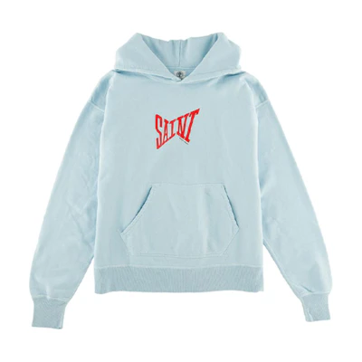 SAINT Mxxxxxx Blue Logo Pullover Hoodie Unisex - Blue SM-S22-0000-043