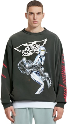 SAINT Mxxxxxx 卡通印花圓領套頭衛衣 黑色 (). SM22S-074-01 Purchase SAINT Mxxxxxx 卡通印花圓領套頭衛衣 黑色 (). SM22S-074-01