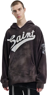 SAINT Mxxxxxx 仿舊標誌印花連帽衫 深灰色 SM-A21-0000-037 Details for SAINT Mxxxxxx 仿舊標誌印花連帽衫 深灰色 SM-A21-0000-037