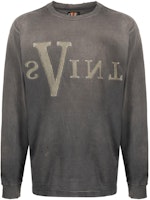 SAINT Mxxxxxx Embroidered Logo Crewneck Long Sleeve Tee Grey SM-A22-0000-076 SAINT Mxxxxxx Embroidered Logo Crewneck Long Sleeve Tee Grey SM-A22-0000-076