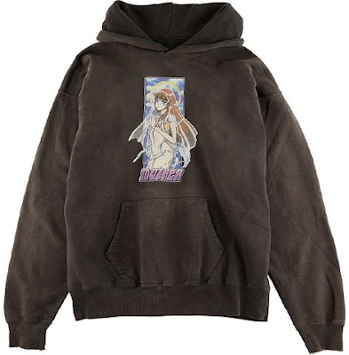 SAINT Mxxxxxx FW21 動漫圖案寬鬆連帽衫 男女適用 黑棕色款式。 SM-A21-0000-034 Buy SAINT Mxxxxxx FW21 動漫圖案寬鬆連帽衫 男女適用 黑棕色款式。 SM-A21-0000-034