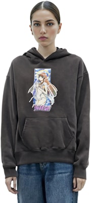 SAINT Mxxxxxx FW21 動漫圖案寬鬆連帽衫 男女適用 黑棕色款式。 SM-A21-0000-034 Lookbook SAINT Mxxxxxx FW21 動漫圖案寬鬆連帽衫 男女適用 黑棕色款式。 SM-A21-0000-034