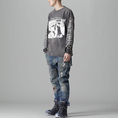 SAINT Mxxxxxx FW21 黑色圖案長袖T恤 男款 A21-023-13 Purchase SAINT Mxxxxxx FW21 黑色圖案長袖T恤 男款 A21-023-13