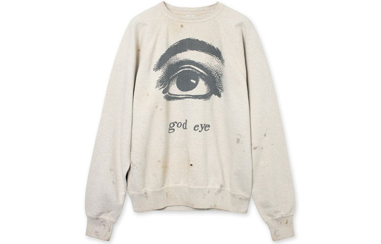 SAINT Mxxxxxx FW21 Divine Eye Graphic Pullover Sweatshirt Grey Mens SS21SM-021-11
