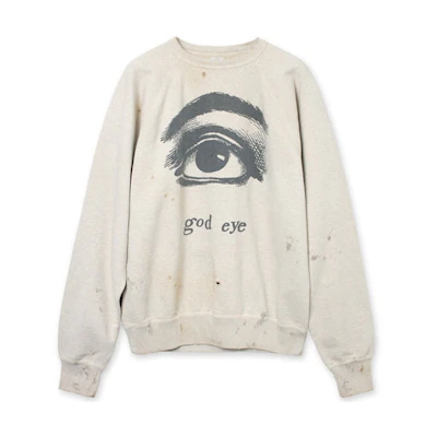 SAINT Mxxxxxx FW21 Divine Eye Graphic Pullover Sweatshirt Grey Mens SS21SM-021-11