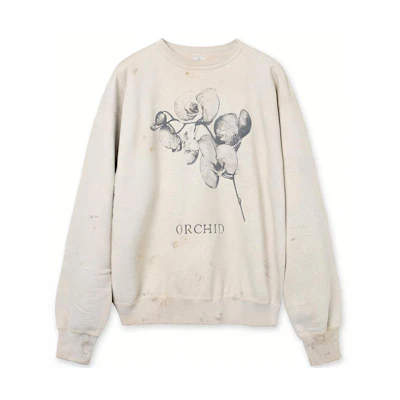 SAINT Mxxxxxx FW21 Floral Letter Logo Crewneck Sweatshirt Beige Men’s SS21SM-015-11