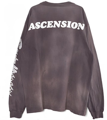 SAINT Mxxxxxx FW21 Logo Anime Cetakan Tie-Dye Lengan Panjang Kelabu Gelap. A21-0000-019 Lookbook SAINT Mxxxxxx FW21 Logo Anime Cetakan Tie-Dye Lengan Panjang Kelabu Gelap. A21-0000-019