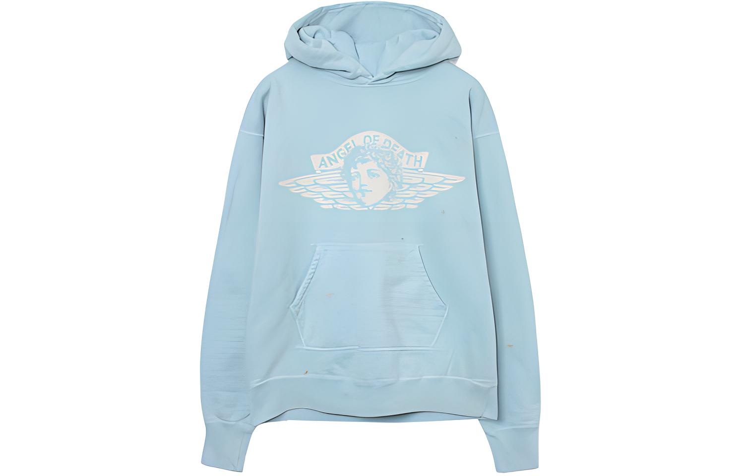 SAINT Mxxxxxx FW21 Printed Hoodie Unisex Blue SS21SM-01042-91