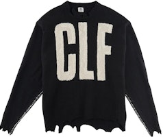 SAINT Mxxxxxx FW22 Black Solid Color Letter Print Knit Long Sleeve Sweater SM-A22-0000-033 SAINT Mxxxxxx FW22 Black Solid Color Letter Print Knit Long Sleeve Sweater SM-A22-0000-033