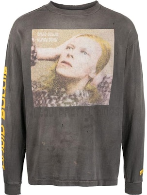 SAINT Mxxxxxx FW22 灰色圖案印花長袖休閒T恤 SMA220000075BLK Buy SAINT Mxxxxxx FW22 灰色圖案印花長袖休閒T恤 SMA220000075BLK