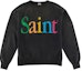 Order SAINT Mxxxxxx FW22 黑色字母印花圓領衫 男女款毛衣。 SM-A22-0000-015