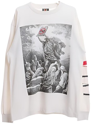 SAINT Mxxxxxx FW22 圖案長袖白色圓領男士T恤 SM-S22-0000-069 Buy SAINT Mxxxxxx FW22 圖案長袖白色圓領男士T恤 SM-S22-0000-069