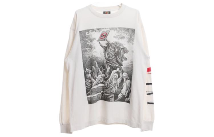 Order SAINT Mxxxxxx FW22 圖案長袖白色圓領男士T恤 SM-S22-0000-069