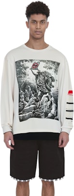 SAINT Mxxxxxx FW22 圖案長袖白色圓領男士T恤 SM-S22-0000-069 Shop SAINT Mxxxxxx FW22 圖案長袖白色圓領男士T恤 SM-S22-0000-069