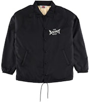 SAINT Mxxxxxx FW22 Letter Logo Print Collared Long Sleeve Jacket Black SM-A22-0000-062 SAINT Mxxxxxx FW22 Letter Logo Print Collared Long Sleeve Jacket Black SM-A22-0000-062