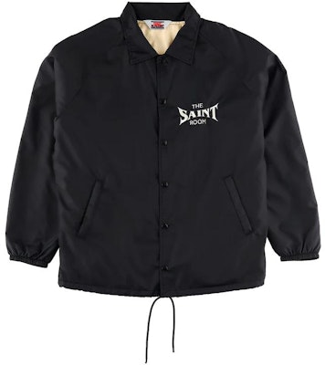 SAINT Mxxxxxx FW22 Jaket Hitam Lengan Panjang Berkerah dengan Logo Huruf Print SM-A22-0000-062 Buy SAINT Mxxxxxx FW22 Jaket Hitam Lengan Panjang Berkerah dengan Logo Huruf Print SM-A22-0000-062