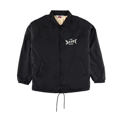 SAINT Mxxxxxx FW22 Letter Logo Print Collared Long Sleeve Jacket Black SM-A22-0000-062