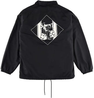 SAINT Mxxxxxx FW22 Jaket Hitam Lengan Panjang Berkerah dengan Logo Huruf Print SM-A22-0000-062 Lookbook SAINT Mxxxxxx FW22 Jaket Hitam Lengan Panjang Berkerah dengan Logo Huruf Print SM-A22-0000-062