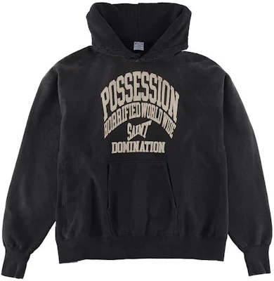 SAINT Mxxxxxx FW22 字母标志印花连帽衫 黑色长袖 SM-A22-0000-025 Buy SAINT Mxxxxxx FW22 字母标志印花连帽衫 黑色长袖 SM-A22-0000-025