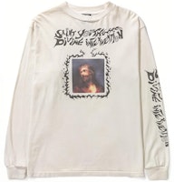 SAINT Mxxxxxx FW22 Letter Oil Painting Print White Long Sleeve T-Shirt Men SM-A22-0000-010 SAINT Mxxxxxx FW22 Letter Oil Painting Print White Long Sleeve T-Shirt Men SM-A22-0000-010