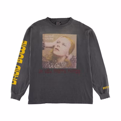 SAINT Mxxxxxx FW22 Plain Logo Graphic Long Sleeve Tee Men’s Grey sm-a22-0000-075