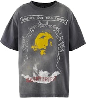 SAINT Mxxxxxx FW23 Abstract Print Oversized Crewneck T-Shirt Unisex Grey sm-a23-0000-002 SAINT Mxxxxxx FW23 Abstract Print Oversized Crewneck T-Shirt Unisex Grey sm-a23-0000-002