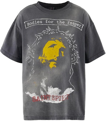 SAINT Mxxxxxx FW23 抽象印花寬鬆版型灰色男女同款短袖上衣 sm-a23-0000-002 Buy SAINT Mxxxxxx FW23 抽象印花寬鬆版型灰色男女同款短袖上衣 sm-a23-0000-002