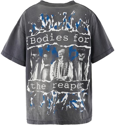 SAINT Mxxxxxx FW23 抽象印花寬鬆版型灰色男女同款短袖上衣 sm-a23-0000-002 Lookbook SAINT Mxxxxxx FW23 抽象印花寬鬆版型灰色男女同款短袖上衣 sm-a23-0000-002