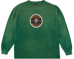 Order SAINT Mxxxxxx FW23 男款綠色印花圖案長袖圓領T恤。 SM-A22-0000-013