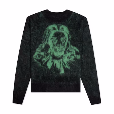 SAINT Mxxxxxx FW23 Joker Print Crewneck Sweatshirt Black Long Sleeve SM-A22-0000-072