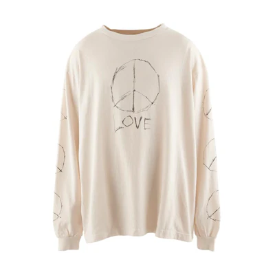 SAINT Mxxxxxx FW23 Unisex Letter Print Crewneck Long Sleeve T-Shirt. sm-a23-0000-014
