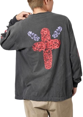 SAINT Mxxxxxx FW24 字母印花長袖圓領T恤 黑色 SM-YS1-0000-C40 Details for SAINT Mxxxxxx FW24 字母印花長袖圓領T恤 黑色 SM-YS1-0000-C40