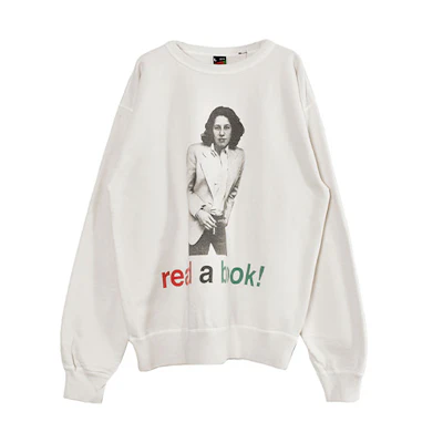 SAINT Mxxxxxx Graphic Colorblock Crewneck Sweatshirt White Mens SM-A21-0000-051