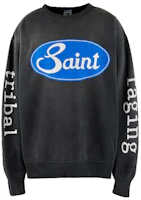 Order SAINT Mxxxxxx 圖案標誌長袖圓領T恤 黑色 SM-A23-0000-019