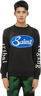 SAINT Mxxxxxx 圖案標誌長袖圓領T恤 黑色 SM-A23-0000-019 Shop SAINT Mxxxxxx 圖案標誌長袖圓領T恤 黑色 SM-A23-0000-019