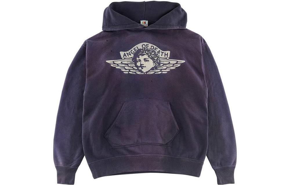SAINT Mxxxxxx Graphic Logo Hoodie Purple - SMS230000049